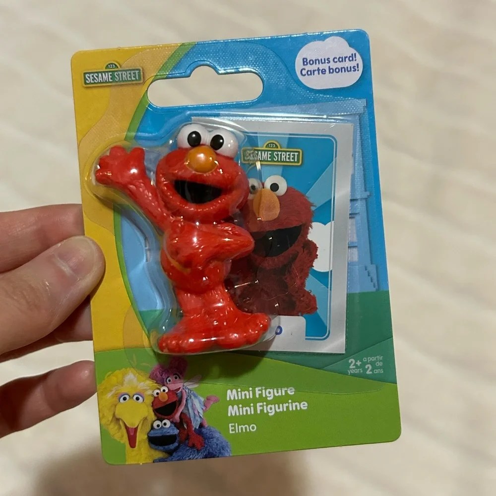 Sesame Street Mini Figure with Bonus Card Set Abby/Big Bird/Elmo 3 PCs